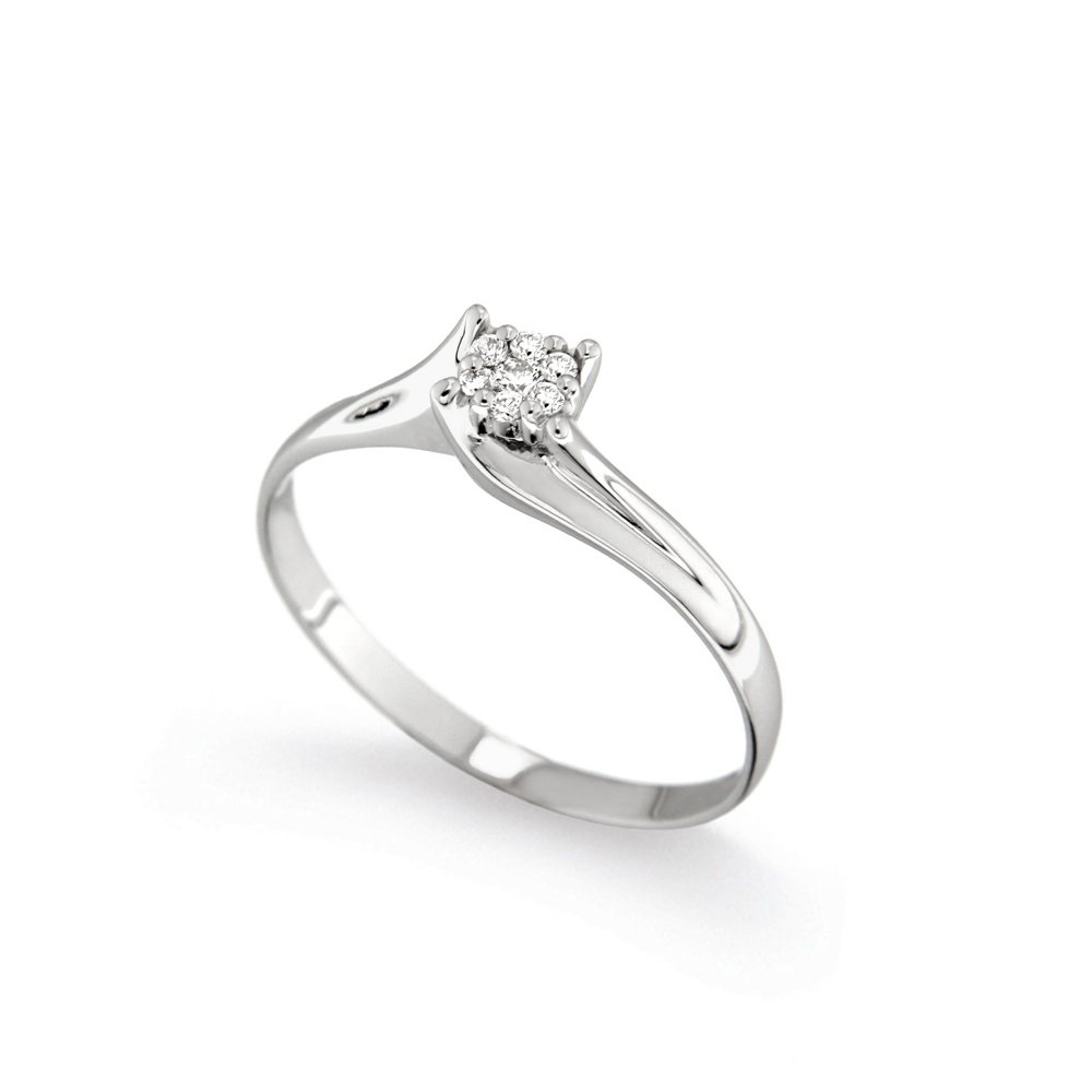 Inel de logodna din aur 18K cu diamante 0,07 ct., model Orsini 2695G Inel de logodna din aur 18K cu diamante 0,07 ct., model Orsini 2695G