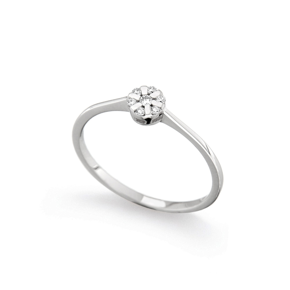 Inel de logodna din aur 18K cu diamante 0,06 ct., model Orsini 2713G Inel de logodna din aur 18K cu diamante 0,06 ct., model Orsini 2713G