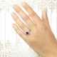 Inel din aur 18K cu safir 0,65 ct. si diamante 0,12 ct., model Orsini 2714G-Z5X7 Inel din aur 18K cu safir 0,65 ct. si diamante 0,12 ct., model Orsini 2714G-Z5X7