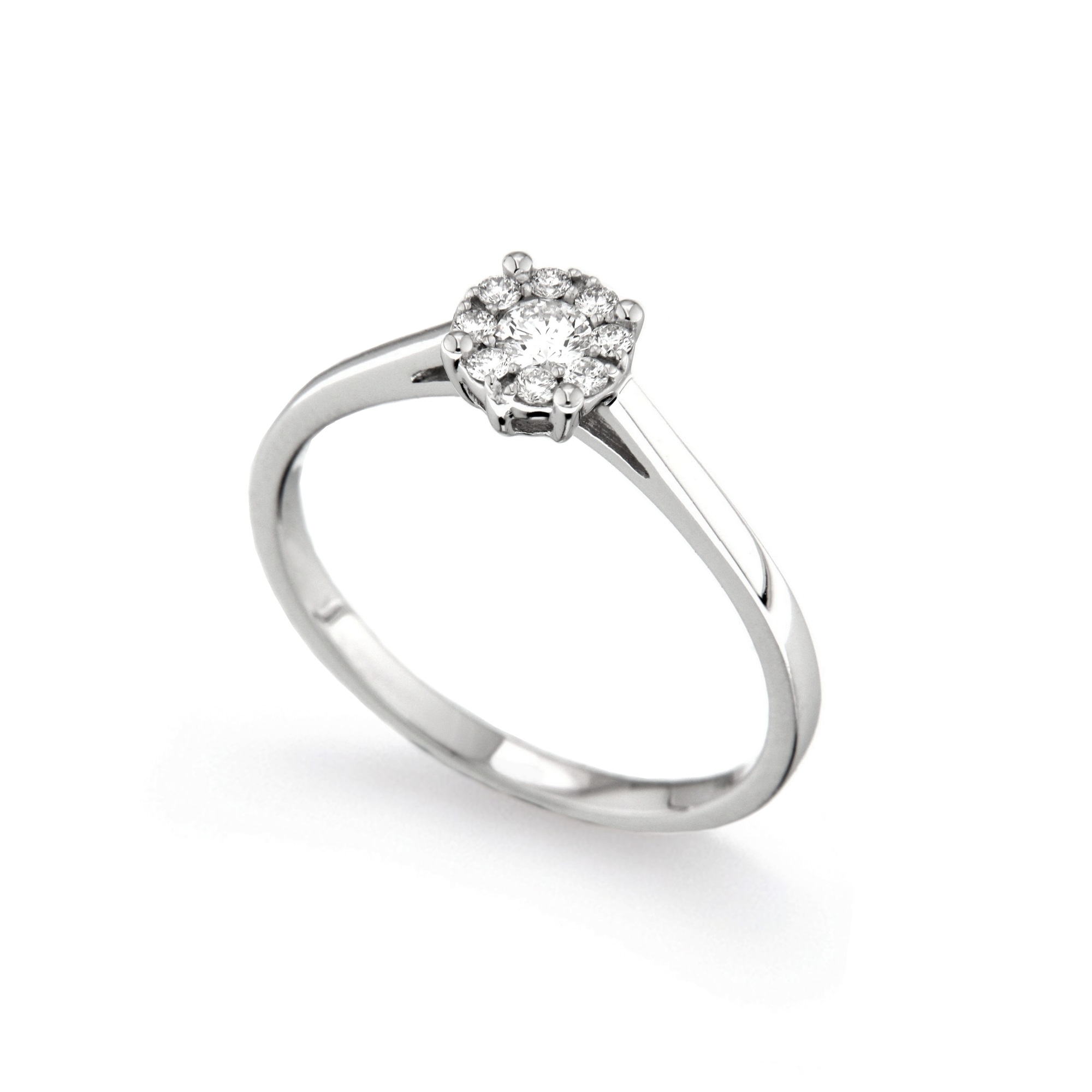 Inel de logodna din aur 18K cu diamante 0,20 ct., model Orsini 2732G-P Inel de logodna din aur 18K cu diamante 0,20 ct., model Orsini 2732G-P