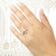 Inel de logodna din aur 18K cu acvamarin 0,98 ct. si diamante 0,02 ct., model Orsini 2755G-5X7 Inel de logodna din aur 18K cu acvamarin 0,98 ct. si diamante 0,02 ct., model Orsini 2755G-5X7