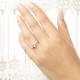 Inel de logodna din aur 18K cu acvamarin 0,30 ct. si diamante 0,02 ct., model Orsini 2783G-4X6 Inel de logodna din aur 18K cu acvamarin 0,30 ct. si diamante 0,02 ct., model Orsini 2783G-4X6