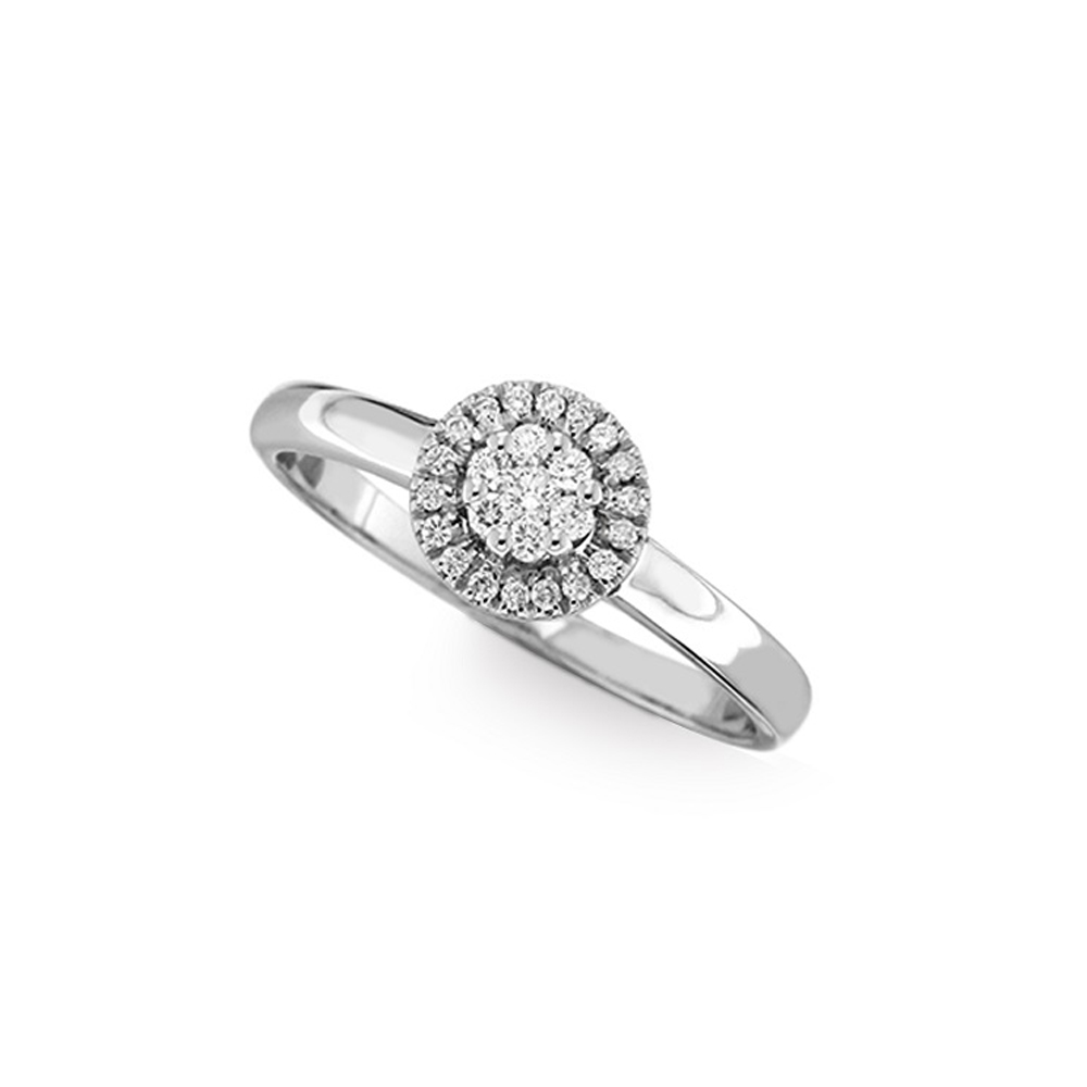 Inel de logodna din aur 18K cu diamante 0,17 ct., model Orsini 2802G Inel de logodna din aur 18K cu diamante 0,17 ct., model Orsini 2802G