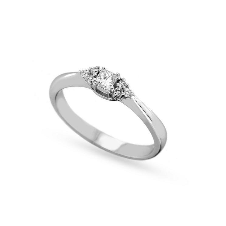 Inel de logodna din aur 18K cu diamante 0,21 ct., model Orsini 2838G Inel de logodna din aur 18K cu diamante 0,21 ct., model Orsini 2838G