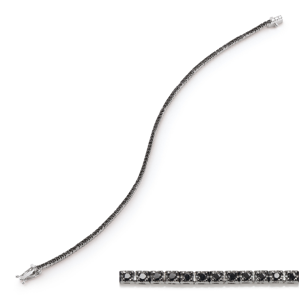 Bratara tennis din aur 18K cu diamante negre 0,50 ct., model Orsini BR0084ND Bratara tennis din aur 18K cu diamante negre 0,50 ct., model Orsini BR0084ND