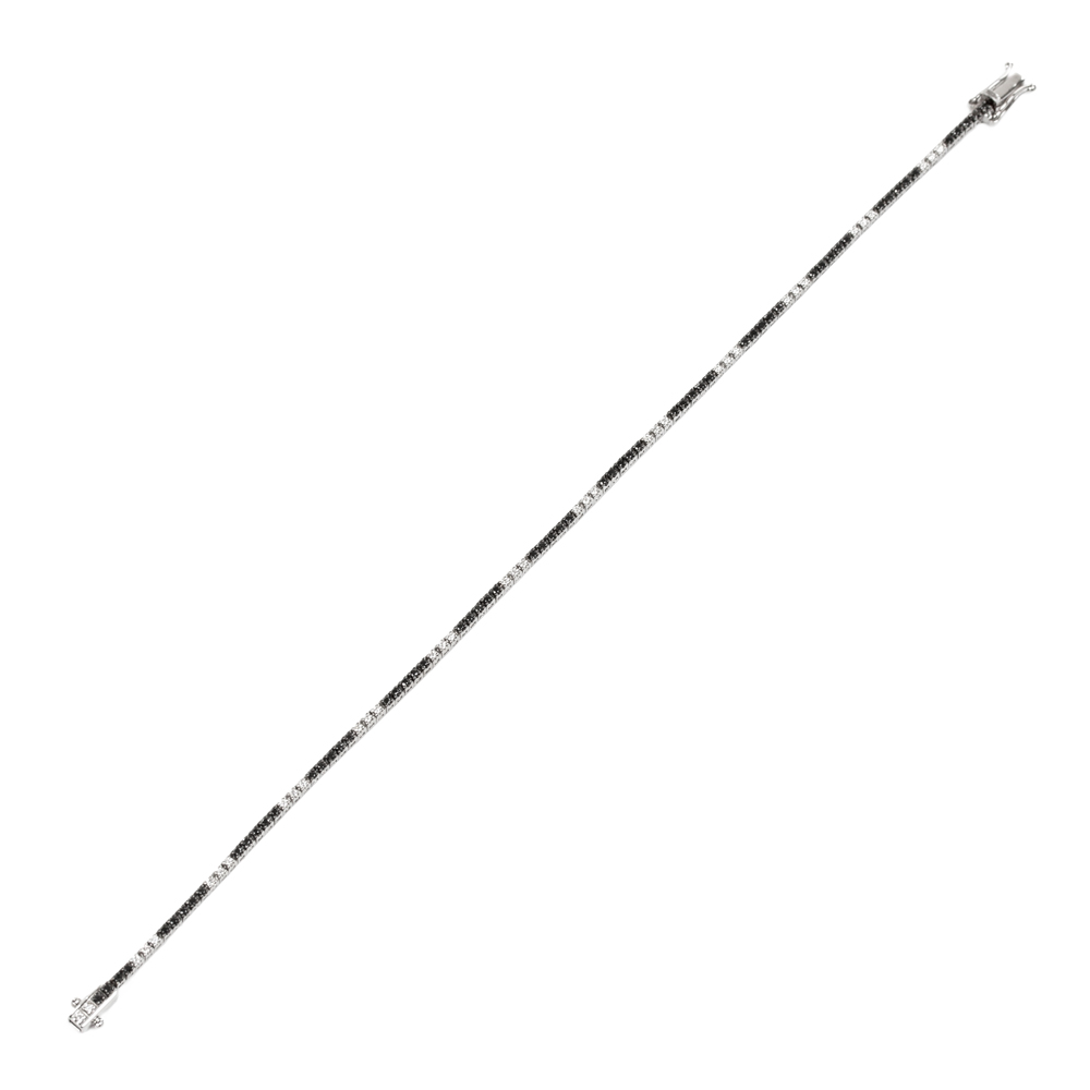 Bratara tennis din aur 18K cu diamante albe si negre 0,58 ct., model Orsini BR0084ND1 Bratara tennis din aur 18K cu diamante albe si negre 0,58 ct., model Orsini BR0084ND1