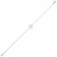 Bratara din aur 18K cu diamante 0,02 ct., model cu floare, Orsini BR0139 Bratara din aur 18K cu diamante 0,02 ct., model cu floare, Orsini BR0139