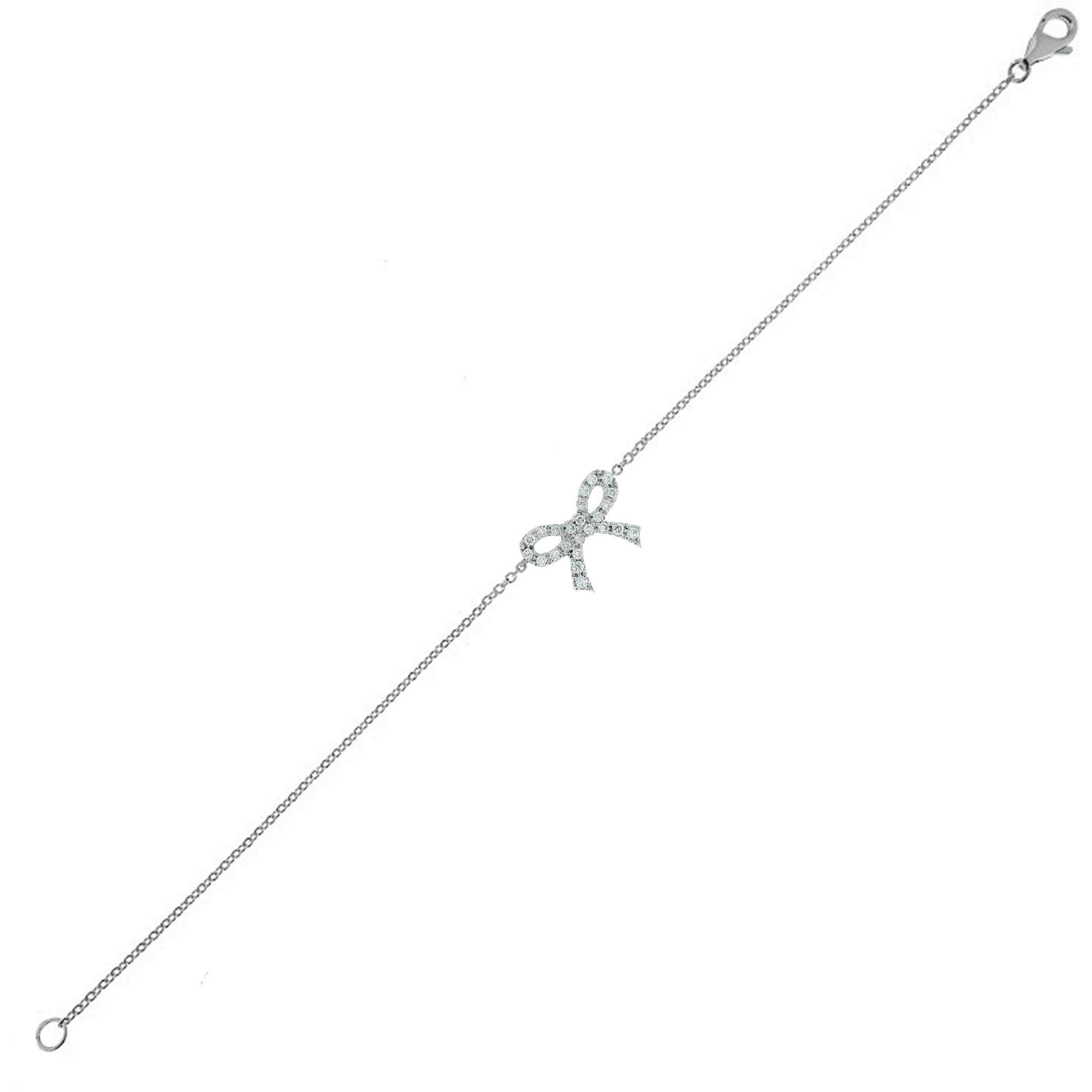 Bratara din aur 18K cu diamante 0,13 ct., model funda, Orsini BR0178 Bratara din aur 18K cu diamante 0,13 ct., model funda, Orsini BR0178