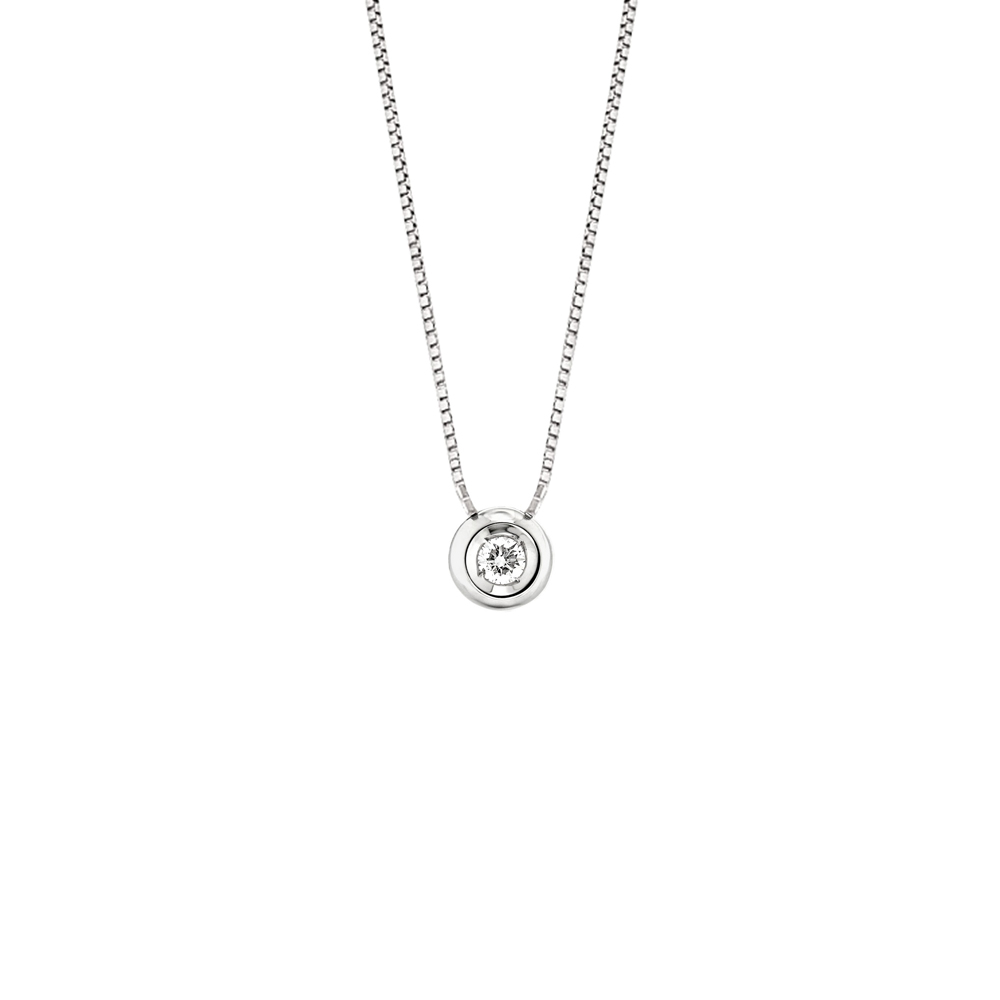 Lantisor din aur 18K cu pandantiv cu diamant 0,10 ct., model Orsini CI1054-10 Lantisor din aur 18K cu pandantiv cu diamant 0,10 ct., model Orsini CI1054-10