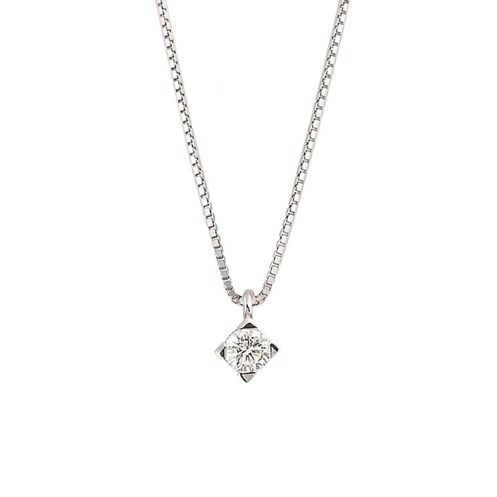 Lantisor din aur 18K cu pandantiv cu diamant 0,15 ct., model Orsini CI1393-15 Lantisor din aur 18K cu pandantiv cu diamant 0,15 ct., model Orsini CI1393-15