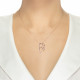 Lantisor din aur 18K cu pandantiv inima cu diamante 0,09 ct., model Orsini CI1422 Lantisor din aur 18K cu pandantiv inima cu diamante 0,09 ct., model Orsini CI1422