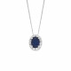 Lantisor din aur 18K cu pandantiv cu safir 0,90 ct. si diamante 0,12 ct., model Orsini CI1614Z5X7 Lantisor din aur 18K cu pandantiv cu safir 0,90 ct. si diamante 0,12 ct., model Orsini CI1614Z5X7