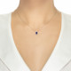 Lantisor din aur 18K cu pandantiv cu safir 0,90 ct. si diamante 0,12 ct., model Orsini CI1614Z5X7 Lantisor din aur 18K cu pandantiv cu safir 0,90 ct. si diamante 0,12 ct., model Orsini CI1614Z5X7