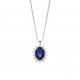 Lantisor din aur 18K cu pandantiv cu safir 0,80 ct. si diamante 0,14 ct., model Orsini CI1651Z5X7 Lantisor din aur 18K cu pandantiv cu safir 0,80 ct. si diamante 0,14 ct., model Orsini CI1651Z5X7