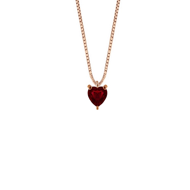 Lantisor din aur 18K cu pandantiv inima din rubin 0,40 ct., model Orsini CI1717R Lantisor din aur 18K cu pandantiv inima din rubin 0,40 ct., model Orsini CI1717R