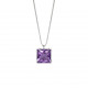 Lantisor din aur 18K cu pandantiv cu ametist 0,80 ct., model Orsini CI1752-AM6X6 Lantisor din aur 18K cu pandantiv cu ametist 0,80 ct., model Orsini CI1752-AM6X6