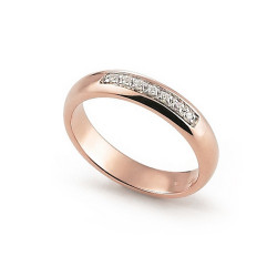 Verigheta din aur roz 18K cu diamante 0,07 ct., model Orsini FE410