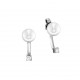 Cercei din aur 18K cu perle 0,30 gr. si diamante 0,08 ct., model Orsini OR0607-1 Cercei din aur 18K cu perle 0,30 gr. si diamante 0,08 ct., model Orsini OR0607-1