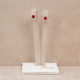 Cercei din aur 18K cu rubine in forma de inima 0,70 ct., model Orsini OR0640R Cercei din aur 18K cu rubine in forma de inima 0,70 ct., model Orsini OR0640R