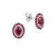 Cercei din aur 18K cu rubin 2,02 ct. si diamante 0,21 ct., model Orsini OR0645R4X6 Cercei din aur 18K cu rubin 2,02 ct. si diamante 0,21 ct., model Orsini OR0645R4X6