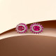 Cercei din aur 18K cu rubin 2,02 ct. si diamante 0,21 ct., model Orsini OR0645R4X6 Cercei din aur 18K cu rubin 2,02 ct. si diamante 0,21 ct., model Orsini OR0645R4X6