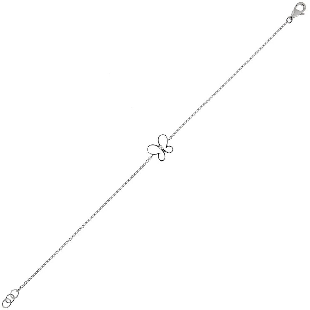 Bratara din aur 18K cu diamant 0,02 ct., model cu fluturas, Orsini BR0141 Bratara din aur 18K cu diamant 0,02 ct., model cu fluturas, Orsini BR0141