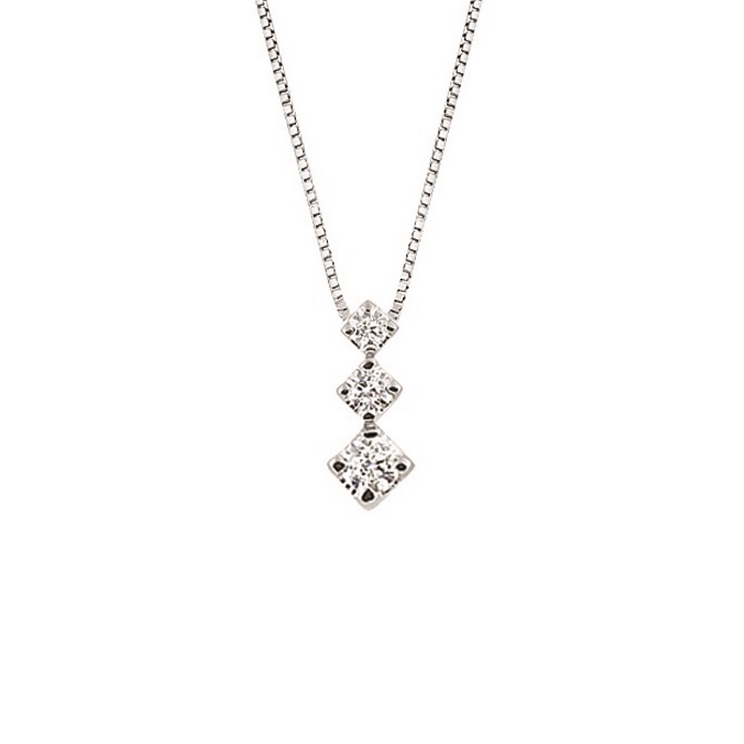 Lantisor din aur 18K cu pandantiv cu diamante 0,28 ct., model Orsini CI1110S-2 Lantisor din aur 18K cu pandantiv cu diamante 0,28 ct., model Orsini CI1110S-2