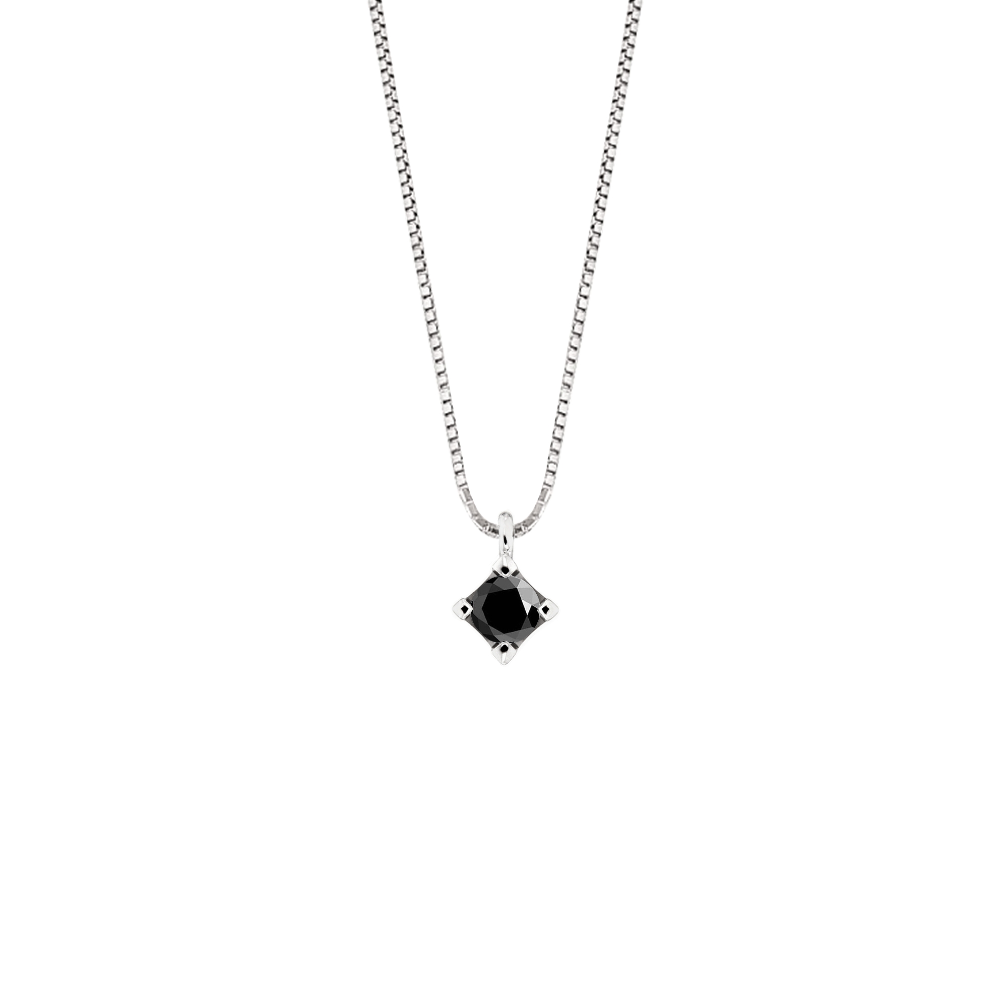 Lantisor din aur 18K cu pandantiv cu diamant negru 0,30 ct., model Orsini CI1393N-30 Lantisor din aur 18K cu pandantiv cu diamant negru 0,30 ct., model Orsini CI1393N-30