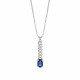 Lantisor din aur 18K cu pandantiv cu safir 0,25 ct. si diamante 0,07 ct., model Orsini CI1558Z3X4 Lantisor din aur 18K cu pandantiv cu safir 0,25 ct. si diamante 0,07 ct., model Orsini CI1558Z3X4