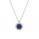 Lantisor din aur 18K cu pandantiv cu safire 0,31 ct. si diamante 0,18 ct., model Orsini CI1605-Z Lantisor din aur 18K cu pandantiv cu safire 0,31 ct. si diamante 0,18 ct., model Orsini CI1605-Z